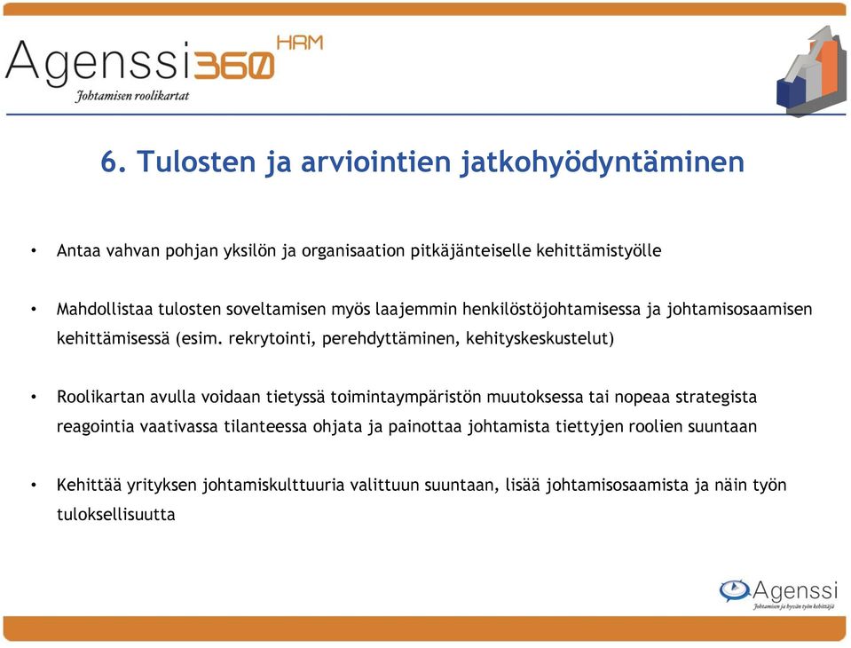 rekrytointi, perehdyttäminen, kehityskeskustelut) Roolikartan avulla voidaan tietyssä toimintaympäristön muutoksessa tai nopeaa strategista