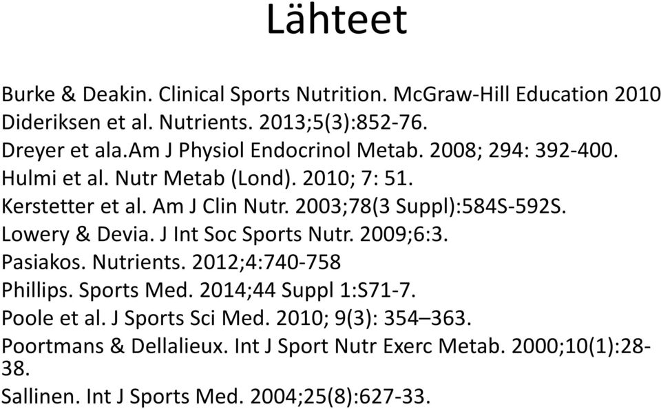 2003;78(3 Suppl):584S-592S. Lowery & Devia. J Int Soc Sports Nutr. 2009;6:3. Pasiakos. Nutrients. 2012;4:740-758 Phillips. Sports Med.