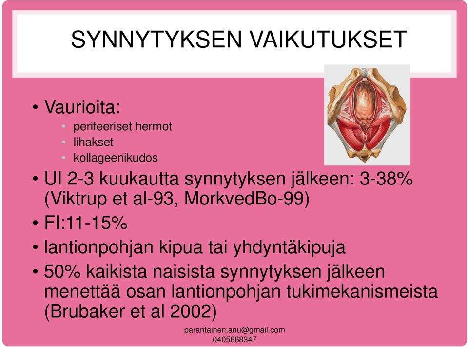 MorkvedBo-99) FI:11-15% lantionpohjan kipua tai yhdyntäkipuja 50% kaikista