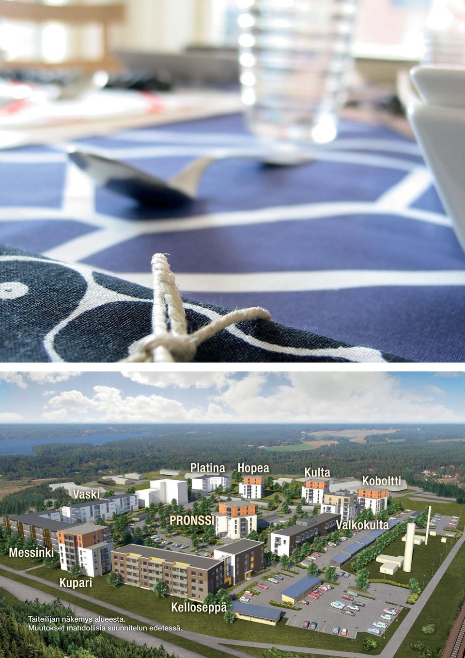 Taiteilijan näkemys alueesta.