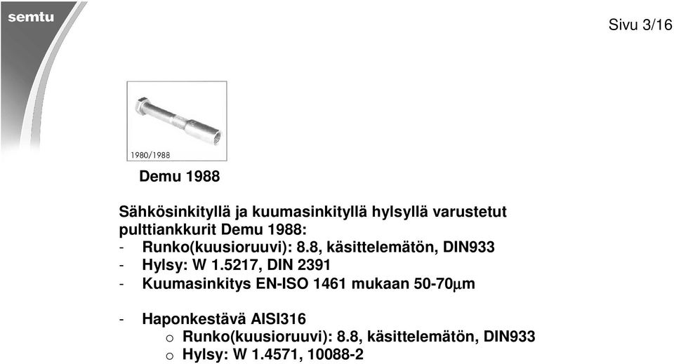8, käsittelemätön, DIN933 - Hylsy: W 1.