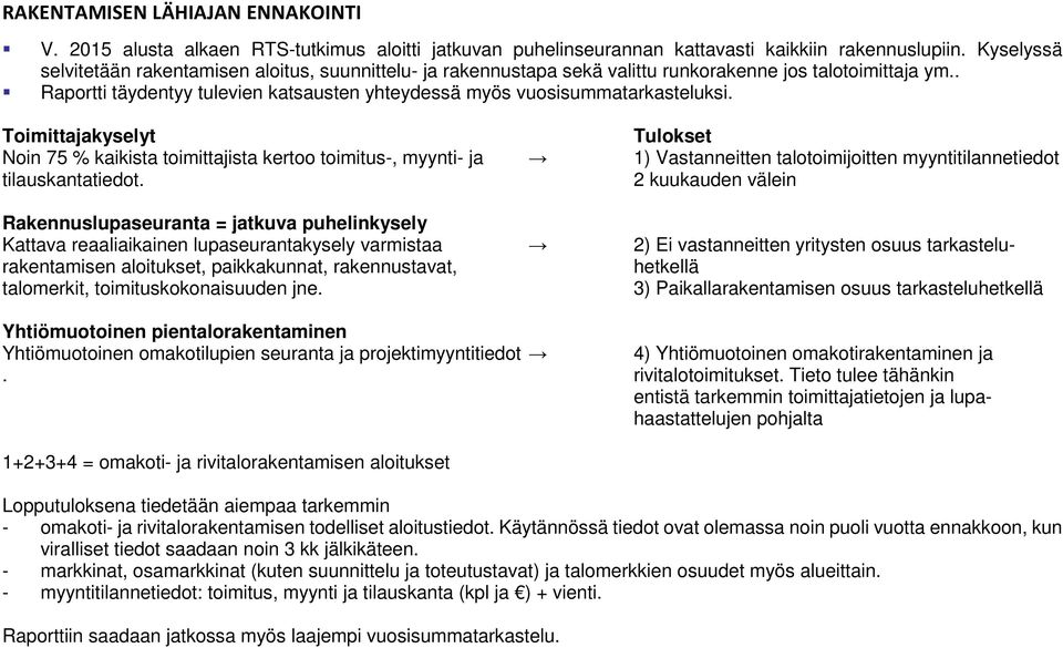 . Raportti täydentyy tulevien katsausten yhteydessä myös vuosisummatarkasteluksi.