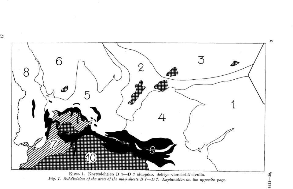 Subdivision o f the area o f the map