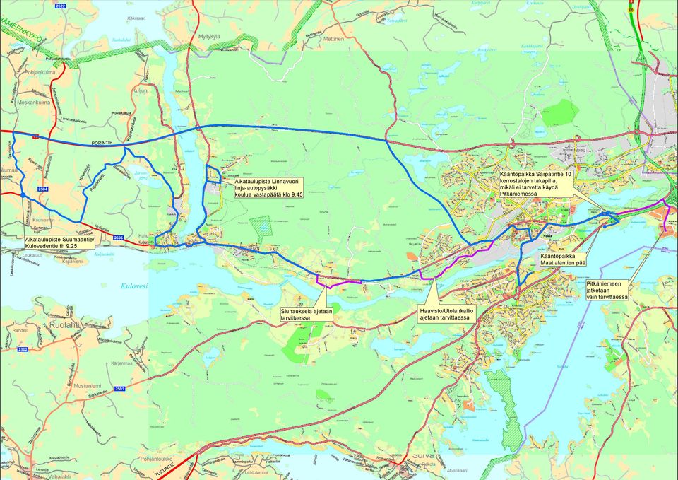 45 Aikataulupiste Suumaantie/ Kulovedentie th 9.