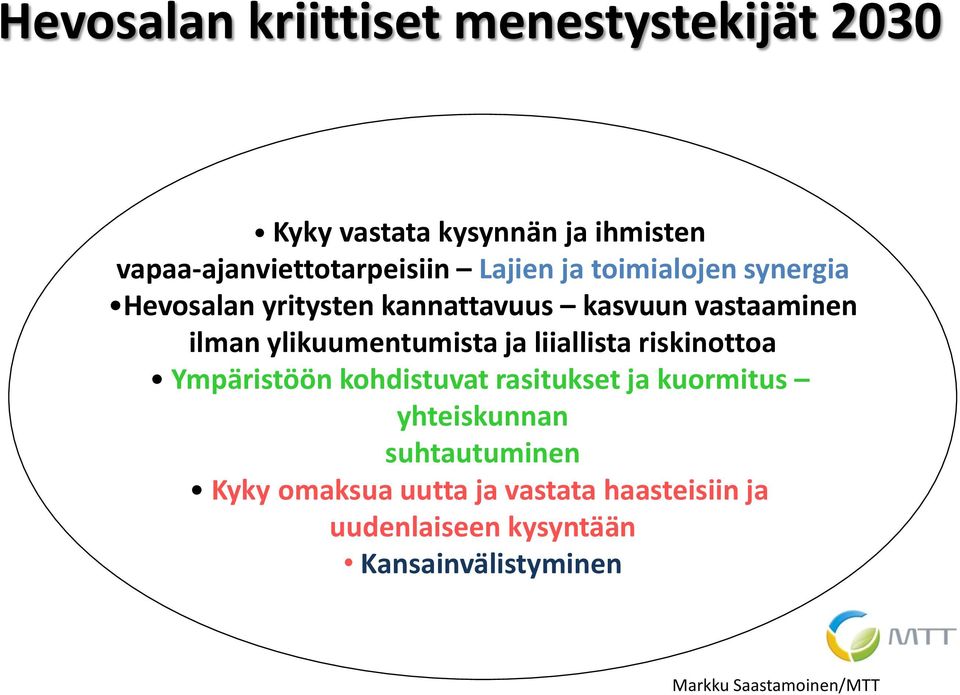 ylikuumentumista ja liiallista riskinottoa Ympäristöön kohdistuvat rasitukset ja kuormitus yhteiskunnan