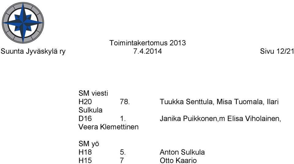 Tuukka Senttula, Misa Tuomala, Ilari Sulkula D16 1.