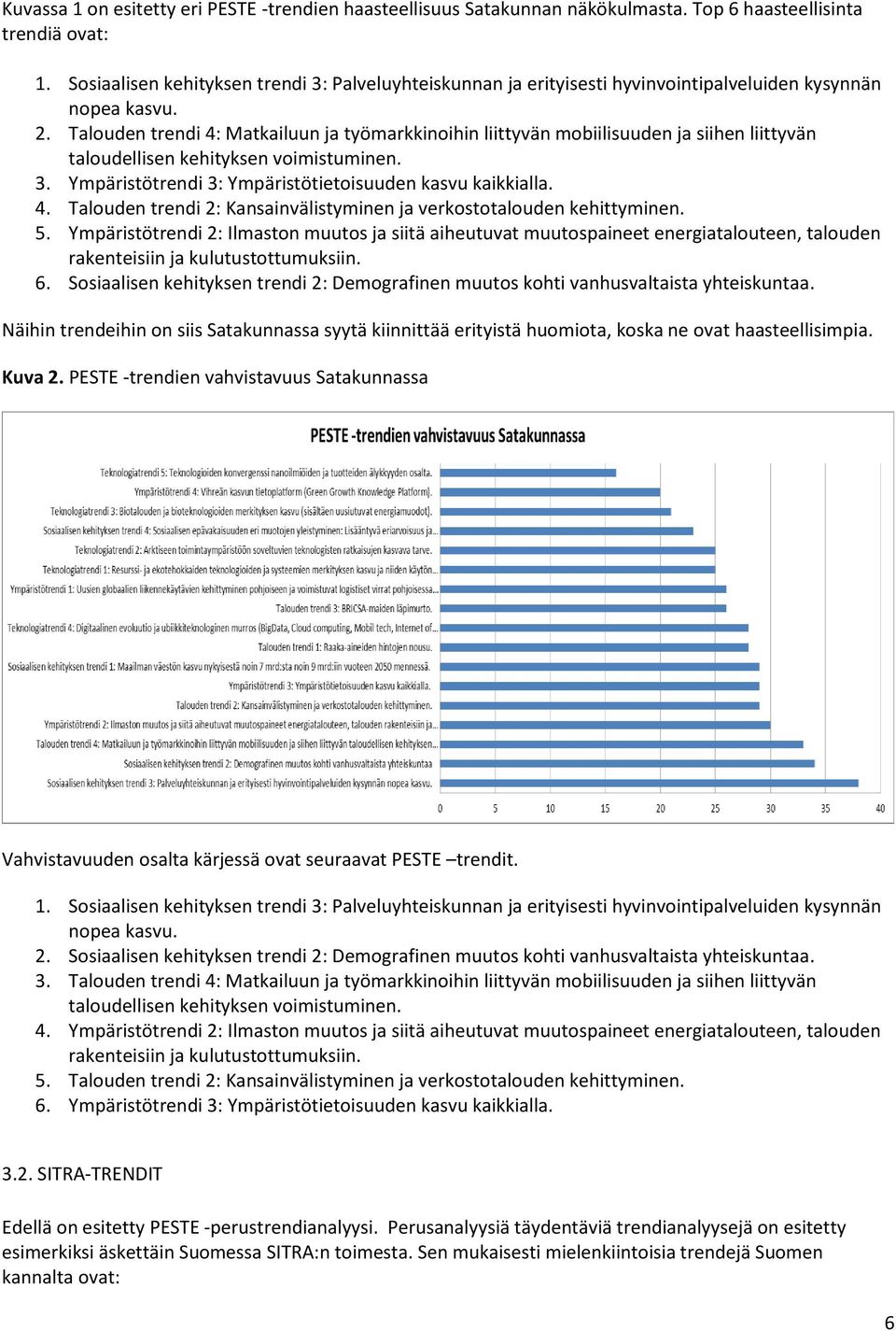 Talouden trendi 4: Matkailuun ja työmarkkinoihin liittyvän mobiilisuuden ja siihen liittyvän taloudellisen kehityksen voimistuminen. 3. Ympäristötrendi 3: Ympäristötietoisuuden kasvu kaikkialla. 4. Talouden trendi 2: Kansainvälistyminen ja verkostotalouden kehittyminen.