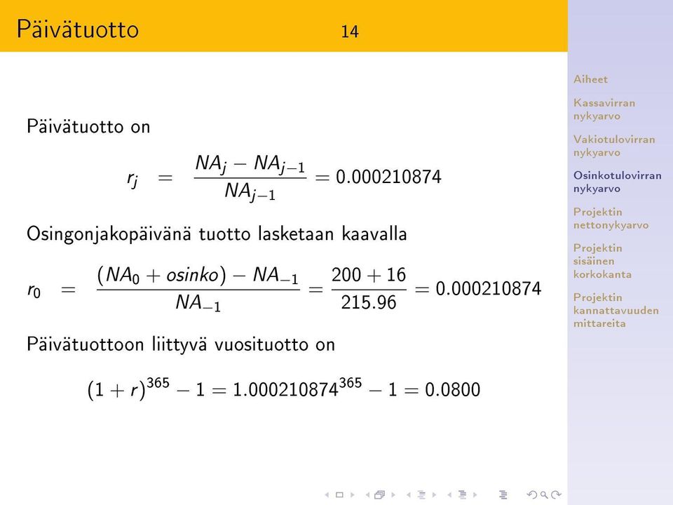 0 + osinko) NA 1 200 + 16 = NA 1 215.96 = 0.