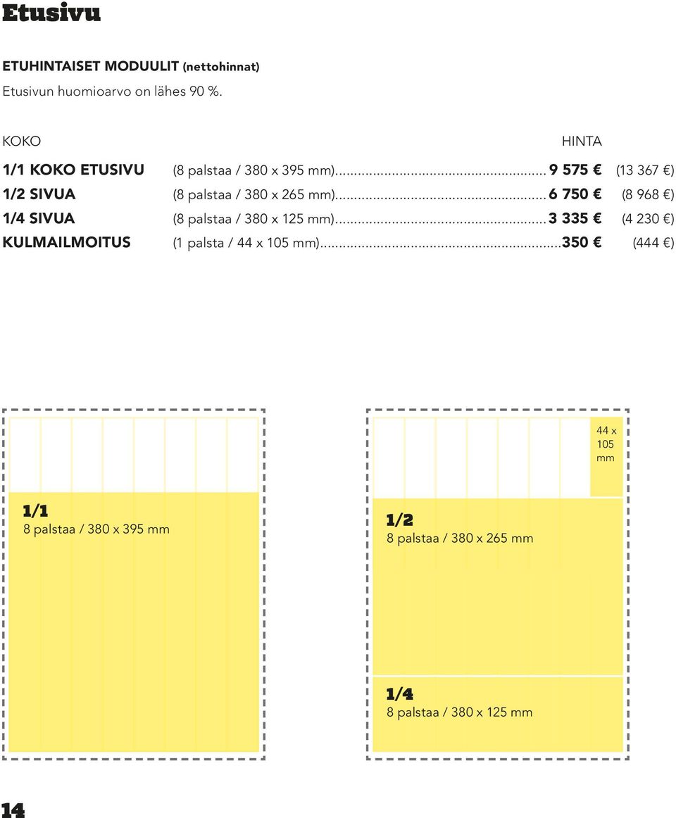 .. 9 575 (13 367 ) 1/2 SIVUA (8 palstaa / 380 x 265 mm).