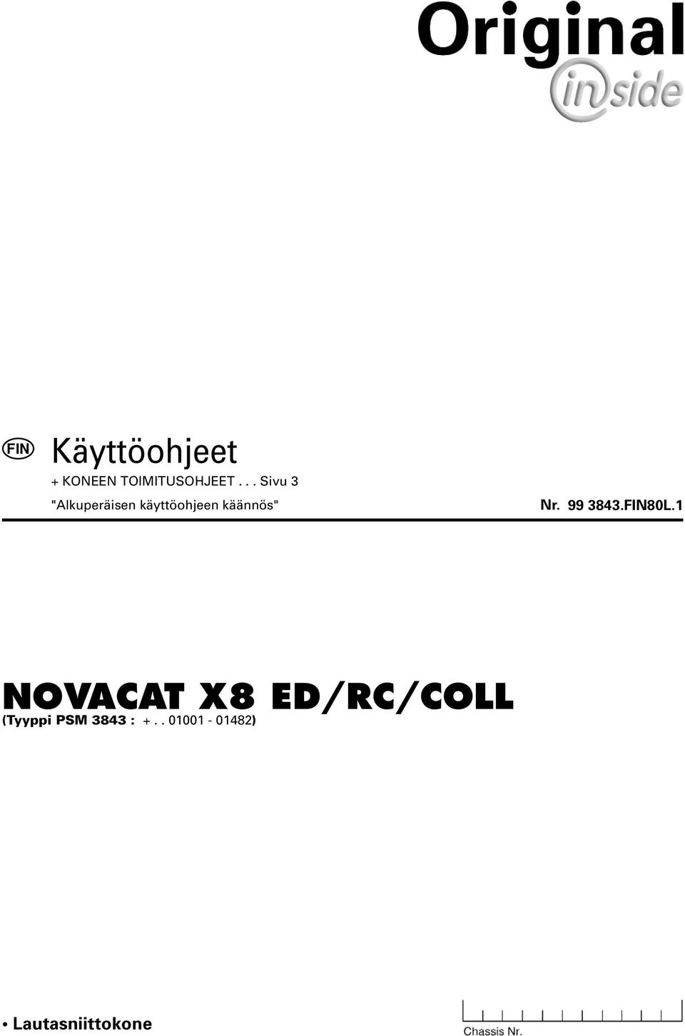 käännös" Nr. 99 3843.80L.