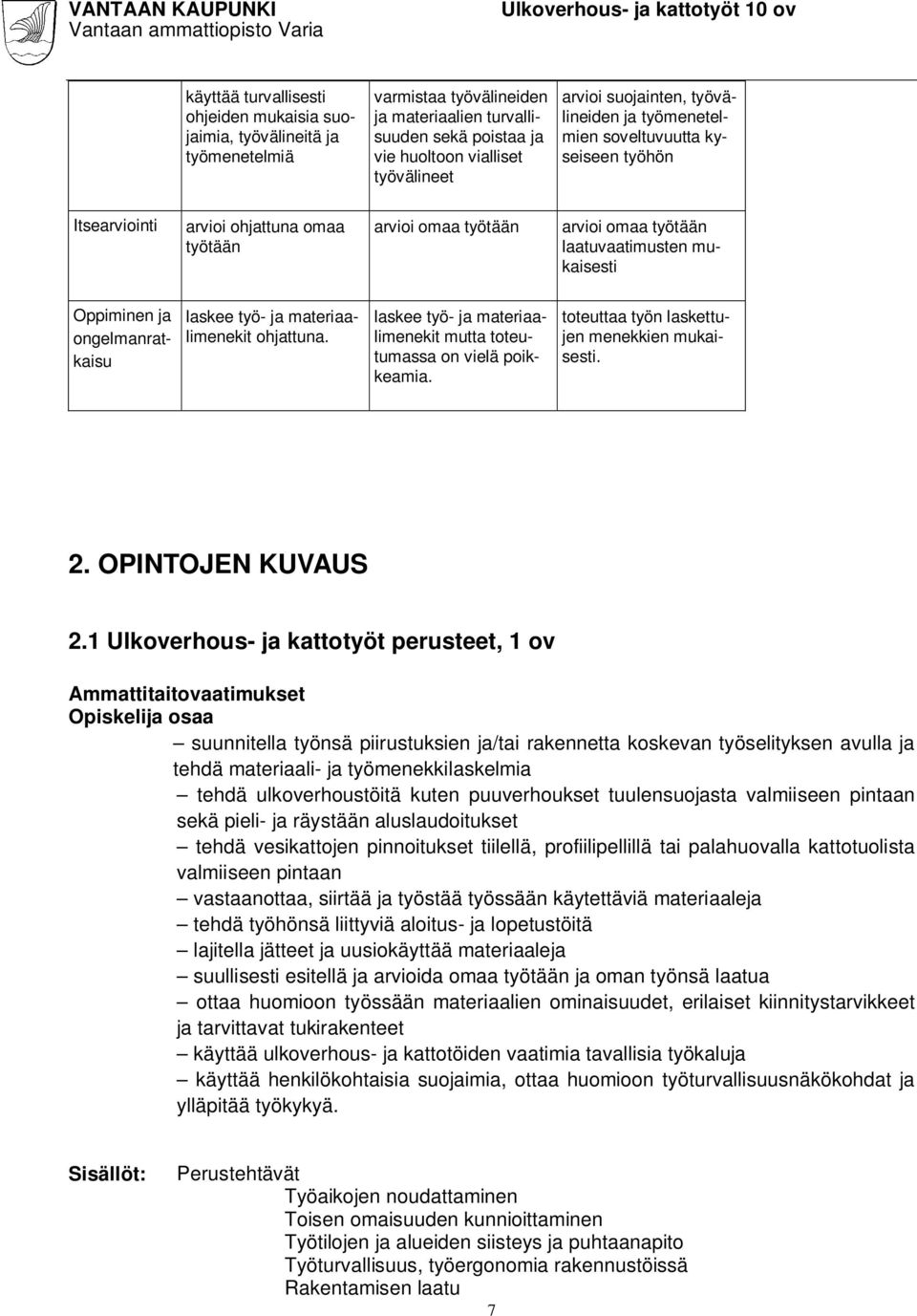 ongelmanratkaisu laskee työ- ja materiaalimenekit ohjattuna. laskee työ- ja materiaalimenekit mutta toteutumassa on vielä poikkeamia. toteuttaa työn laskettujen menekkien mukaisesti. 2.