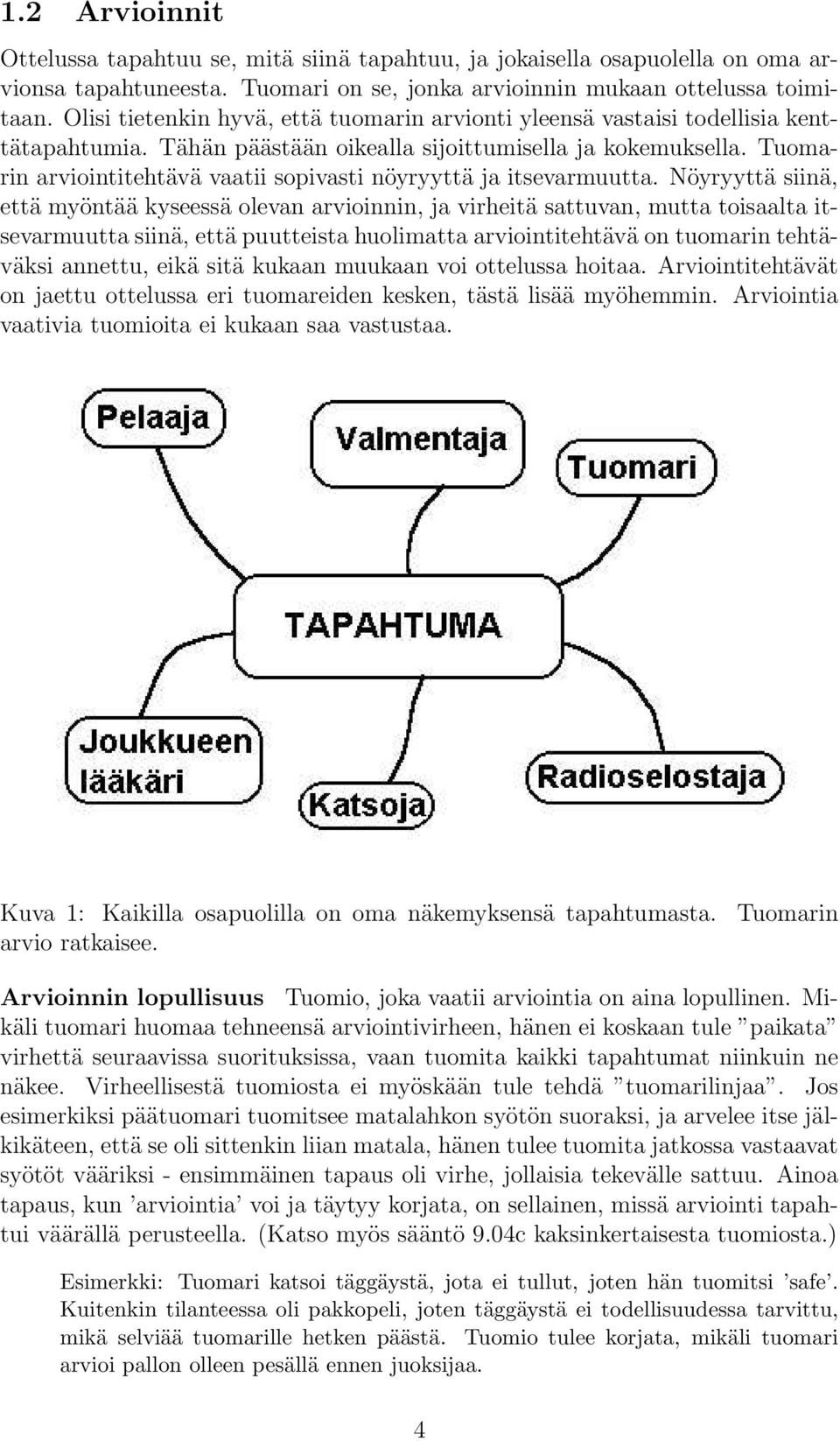 Tuomarin arviointitehtävä vaatii sopivasti nöyryyttä ja itsevarmuutta.