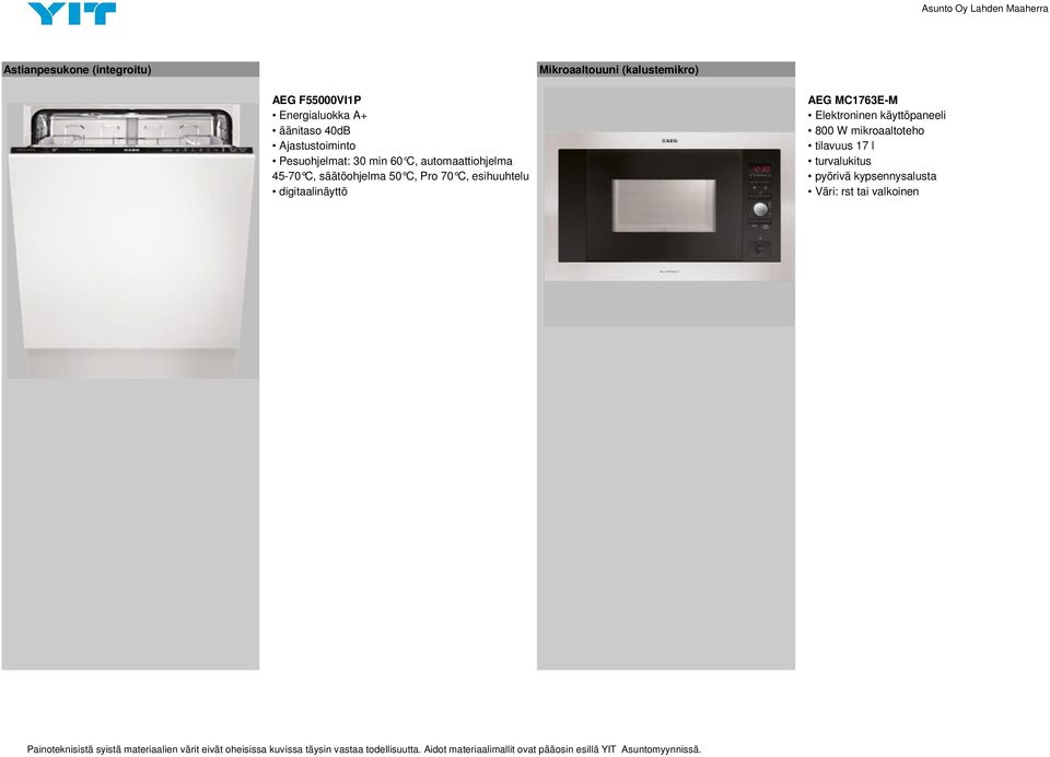 säätöohjelma 50 C, Pro 70 C, esihuuhtelu digitaalinäyttö AEG MC1763E-M Elektroninen