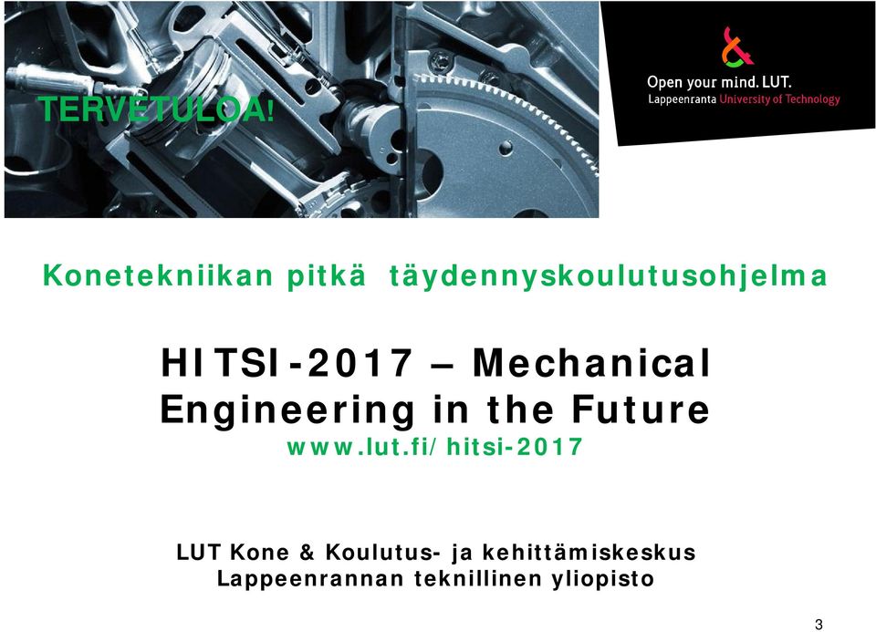HITSI-2017 Mechanical Engineering in the Future www.