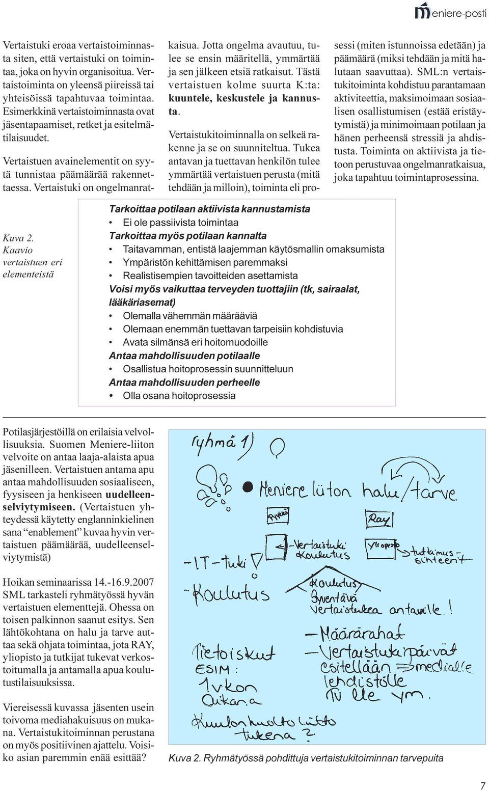 Jotta ongelma avautuu, tulee se ensin määritellä, ymmärtää ja sen jälkeen etsiä ratkaisut. Tästä vertaistuen kolme suurta K:ta: kuuntele, keskustele ja kannusta.