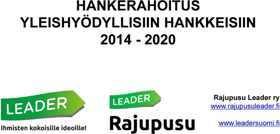 HANKKEISIIN 2014-2020