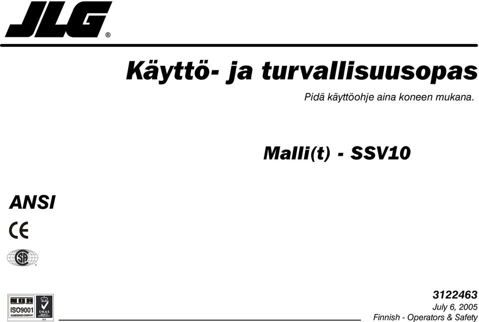 Malli(t) - SSV10 ANSI 3122463