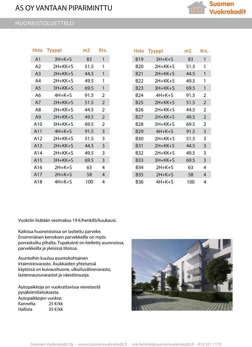 B19 3H+K+S 83 1 B20 2H+KK+S 51.5 1 B21 2H+KK+S 44.5 1 B22 2H+KK+S 49.5 1 B23 3H+KK+S 69.5 1 B24 4H+K+S 91.5 2 B25 2H+KK+S 51.5 2 B26 2H+KK+S 44.5 2 B27 2H+KK+S 49.5 2 B28 3H+KK+S 69.5 2 B29 4H+K+S 91.