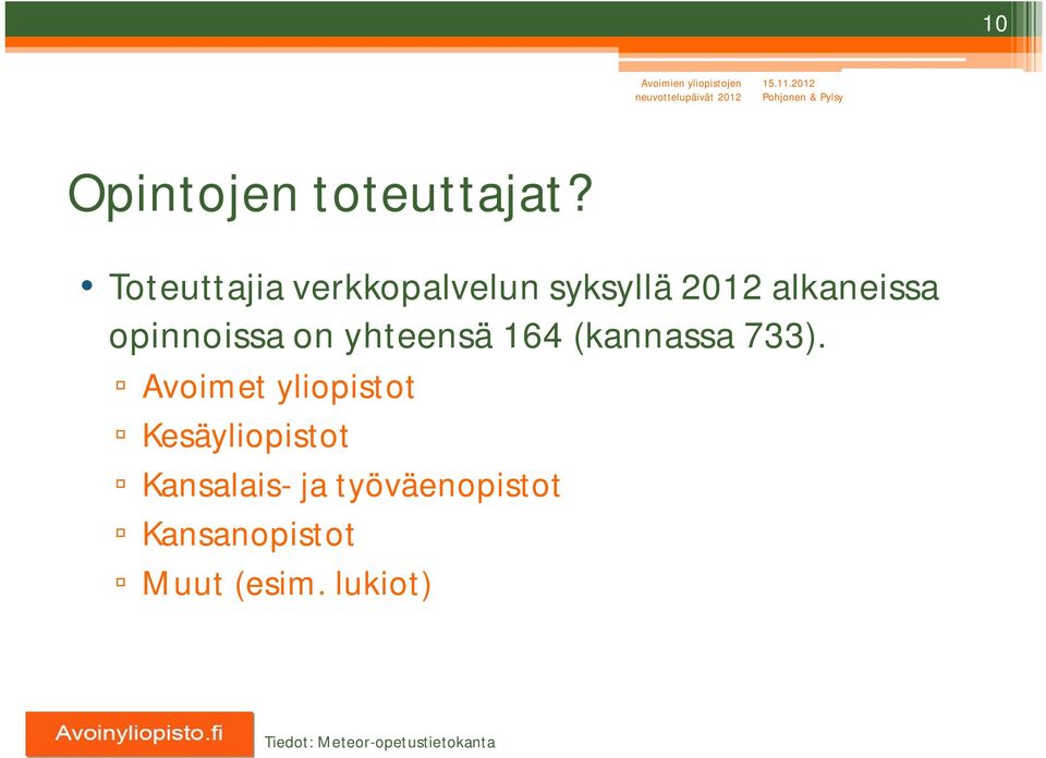 on yhteensä 164 (kannassa 733).