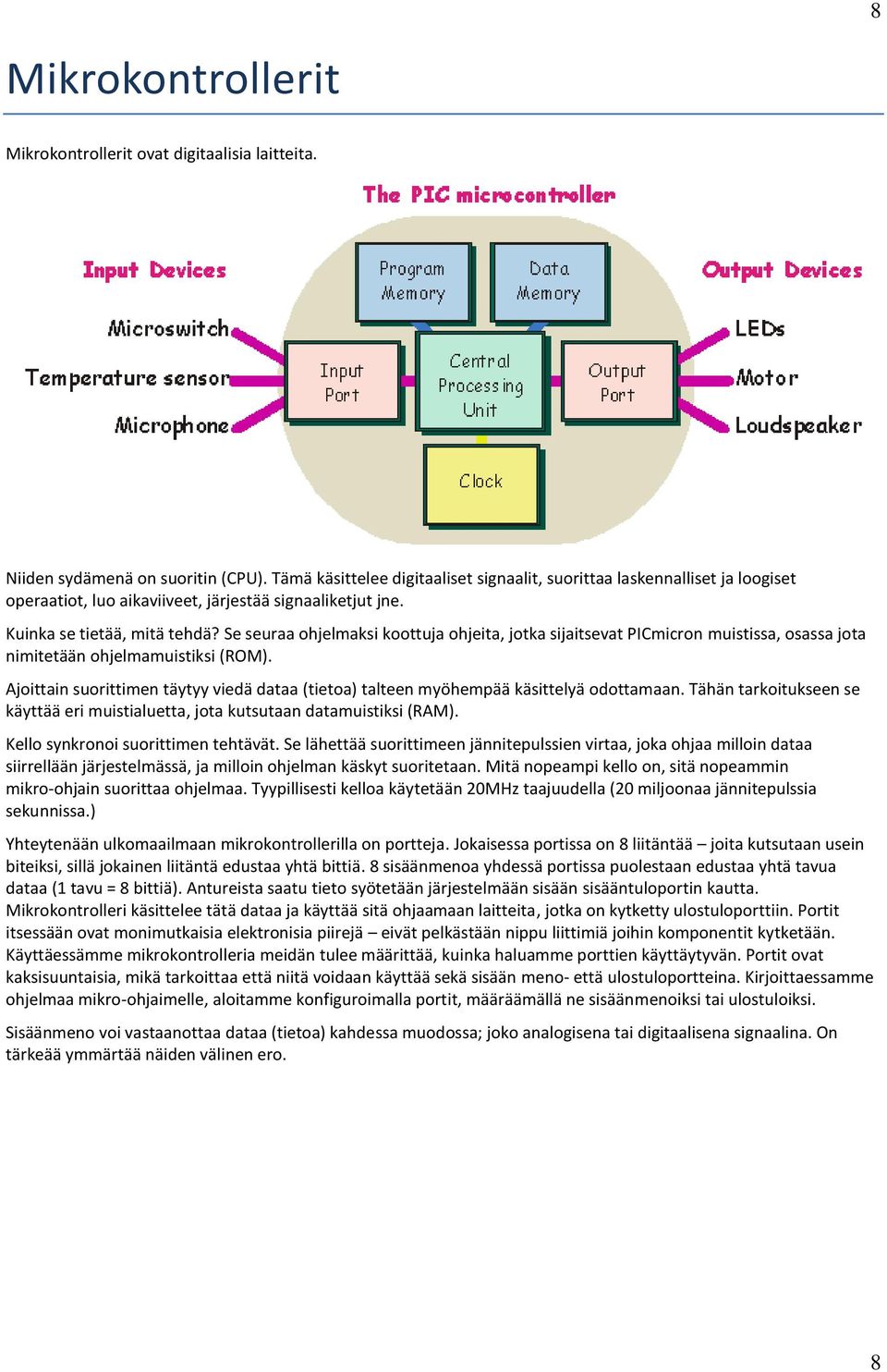 Se seuraa ohjelmaksi koottuja ohjeita, jotka sijaitsevat PICmicron muistissa, osassa jota nimitetään ohjelmamuistiksi (ROM).