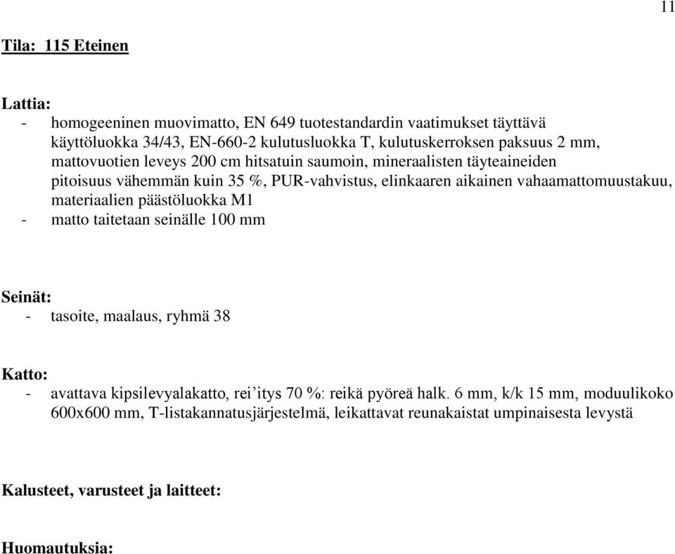 halk. 6 mm, k/k 15 mm, moduulikoko 600x600 mm,