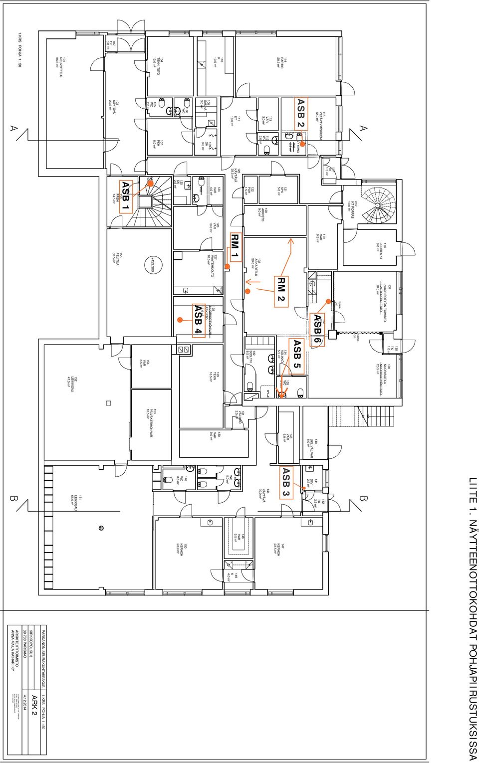 0 m² 133 ASKARTELU 29.0 m² 123 KÄYTÄVÄ 38.5 m² 124 4.0 m² 126 10.0 m² 127 VAATEHUOLTO 10.5 m² 125 SK 2.5 m² 157 +123.300 156 155 PRSH PELITILA 14.5 m² 33.5 m² TK 1.