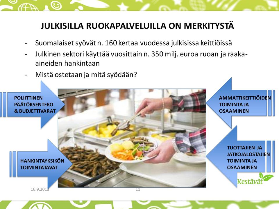 euroa ruoan ja raakaaineiden hankintaan - Mistä ostetaan ja mitä syödään?