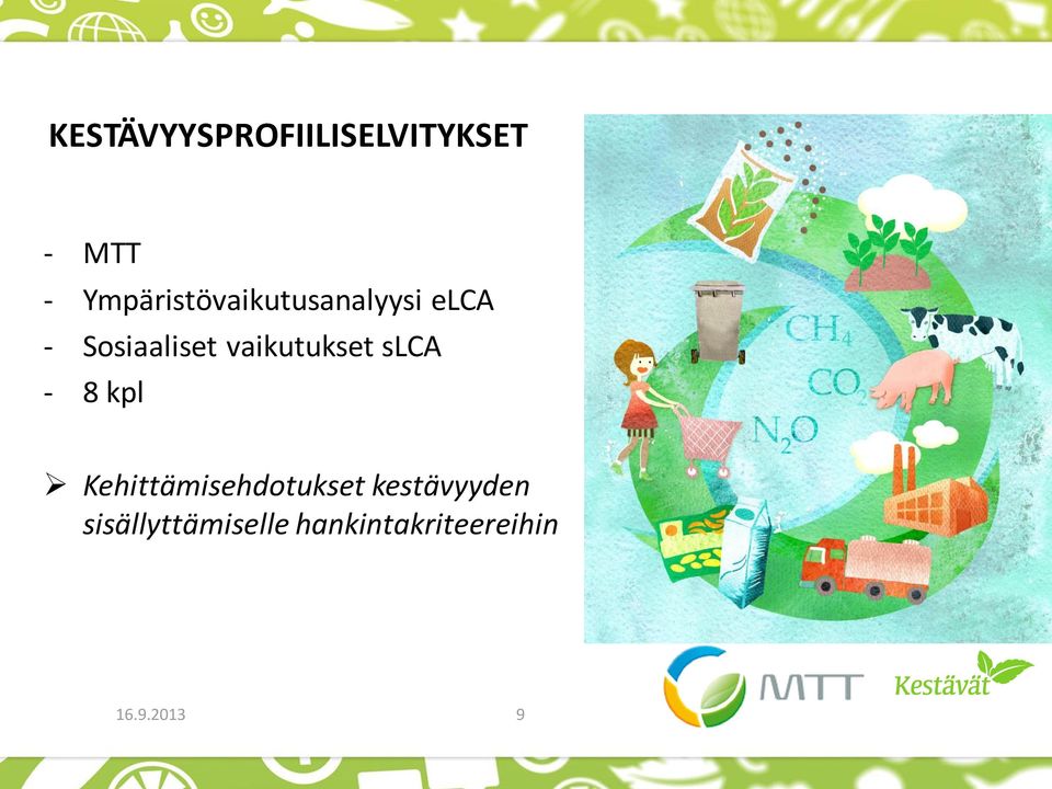 vaikutukset slca - 8 kpl Kehittämisehdotukset