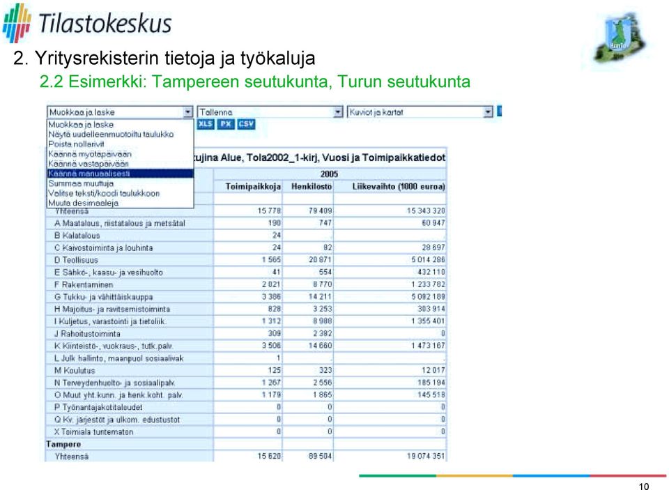 2 Esimerkki: Tampereen