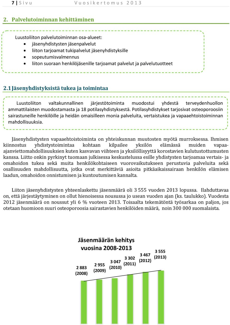 henkilöjäsenille tarjoamat palvelut ja palvelutuotteet 2.