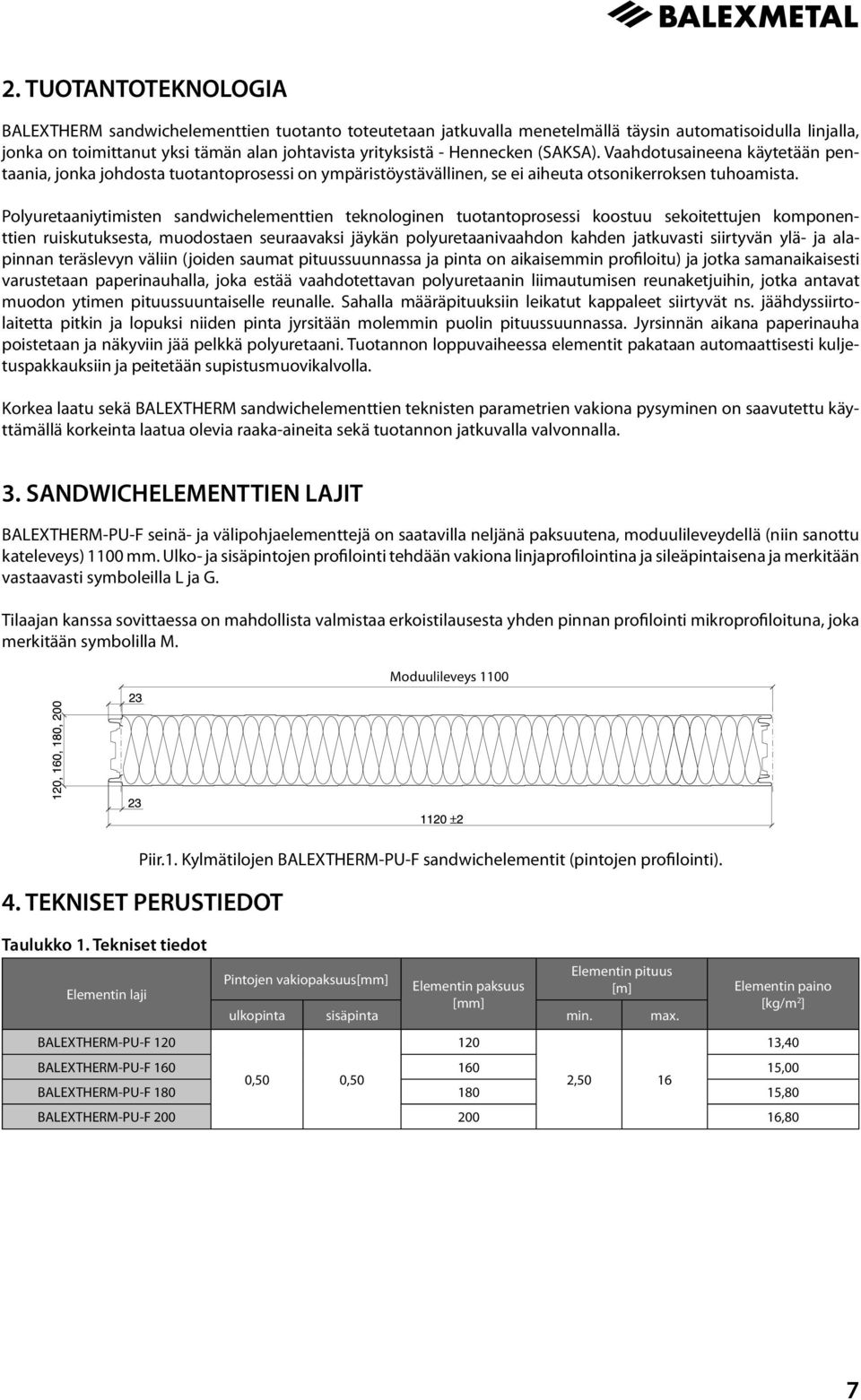 Polyuretaaniytimisten sandwichelementtien teknologinen tuotantoprosessi koostuu sekoitettujen komponenttien ruiskutuksesta, muodostaen seuraavaksi jäykän polyuretaanivaahdon kahden jatkuvasti