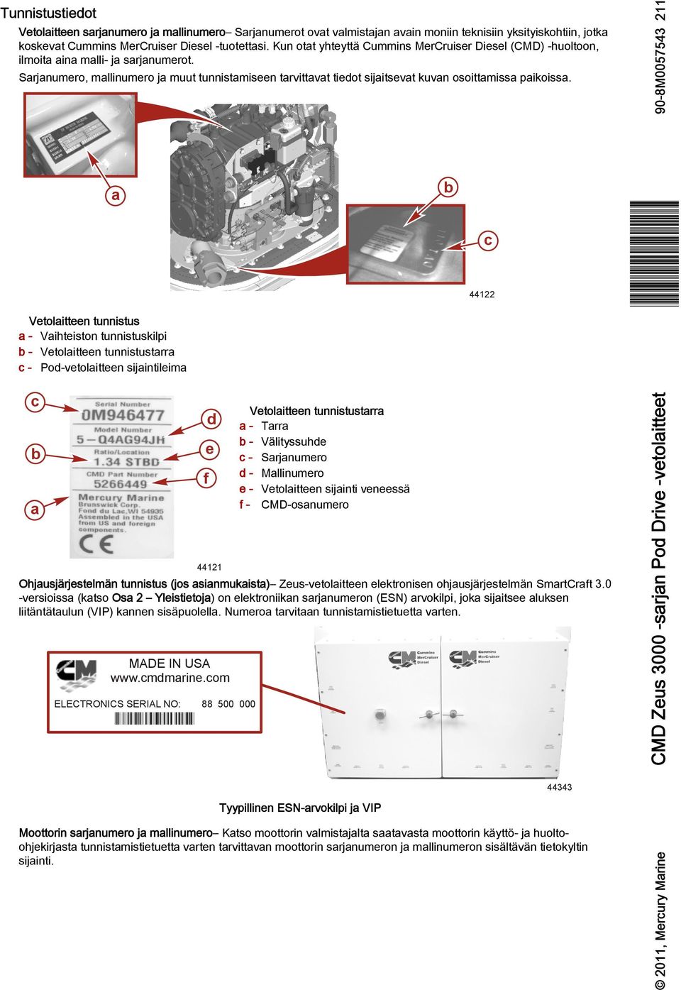 211 Vetolitteen tunnistus - Vihteiston tunnistuskilpi - Vetolitteen tunnistustrr - Pod-vetolitteen sijintileim Vetolitteen tunnistustrr - Trr - Välityssuhde - Srjnumero d - Mllinumero e - Vetolitteen