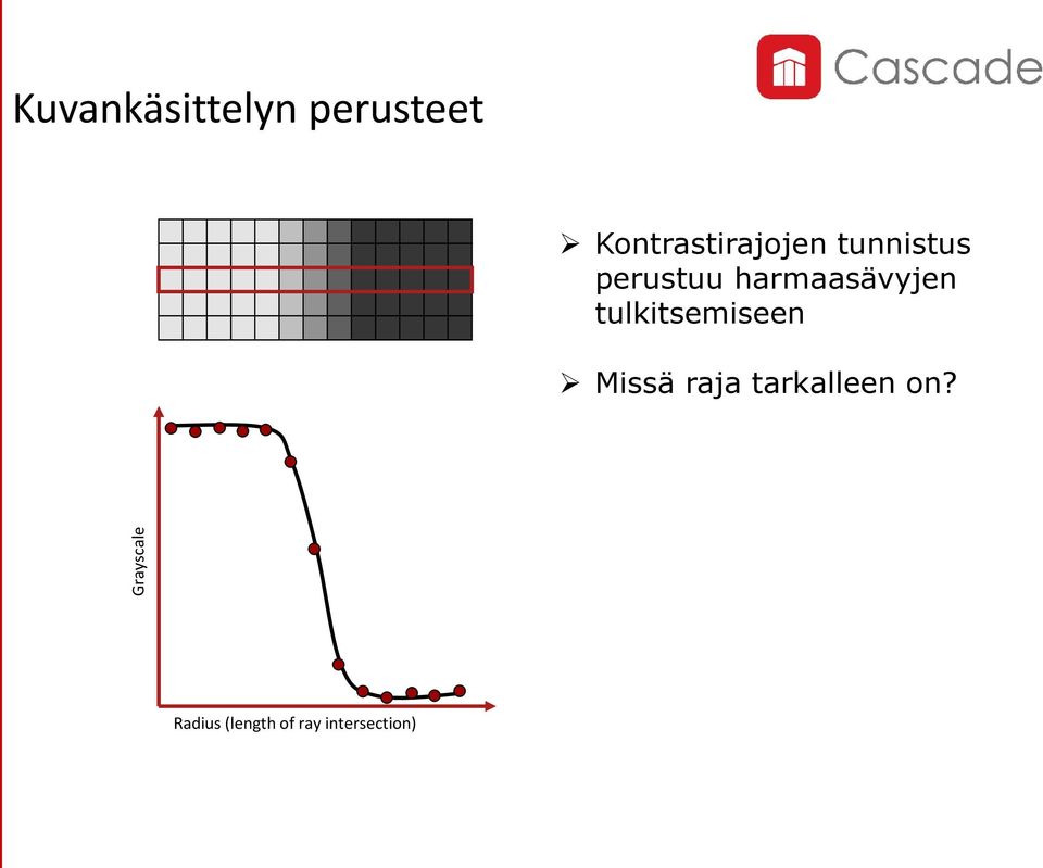 harmaasävyjen tulkitsemiseen Missä raja