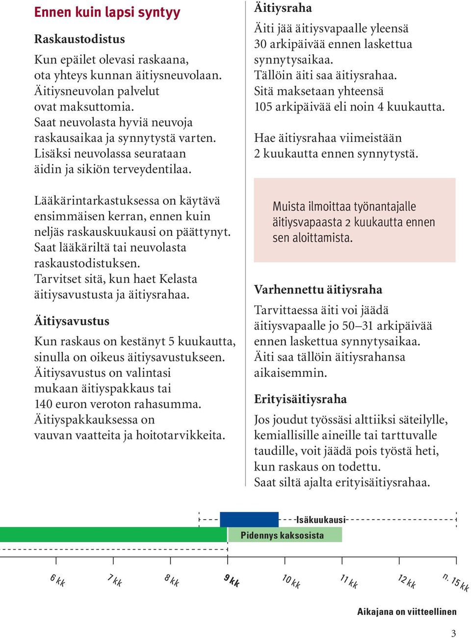 Lääkärintarkastuksessa on käytävä ensimmäisen kerran, ennen kuin neljäs raskauskuukausi on päättynyt. Saat lääkäriltä tai neuvolasta raskaustodistuksen.