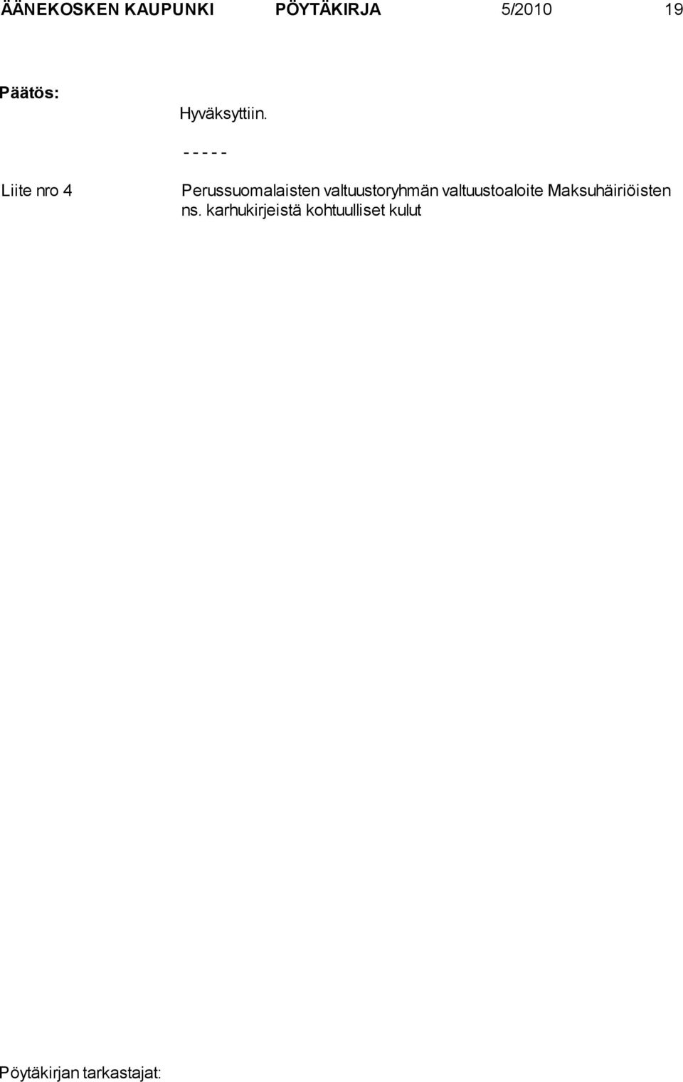 valtuustoryhmän valtuustoaloite