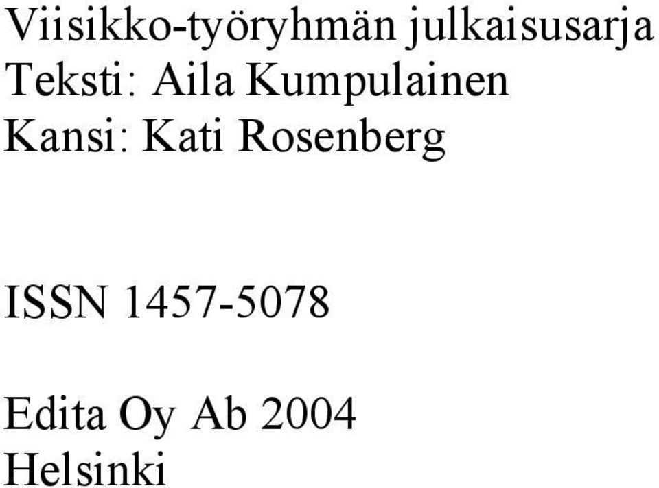 Kumpulainen Kansi: Kati