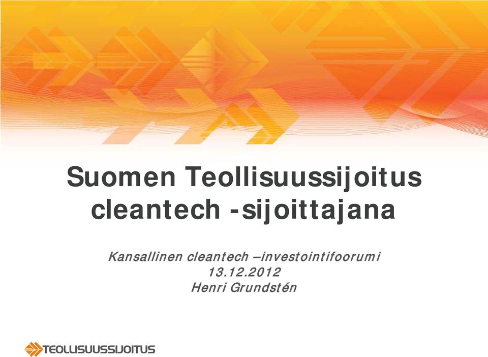 Kansallinen cleantech