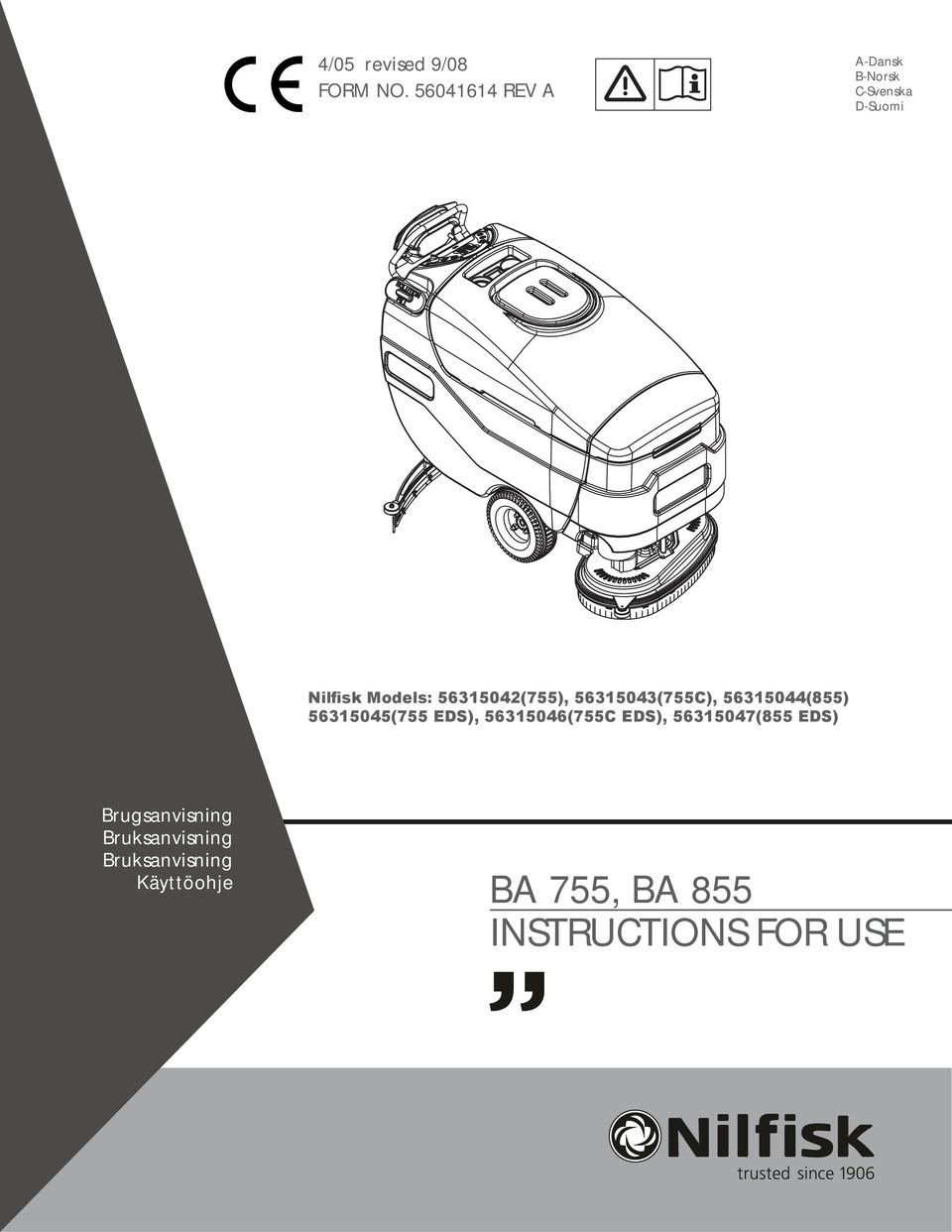 56315042(755), 56315043(755C), 56315044(855) 56315045(755 EDS),