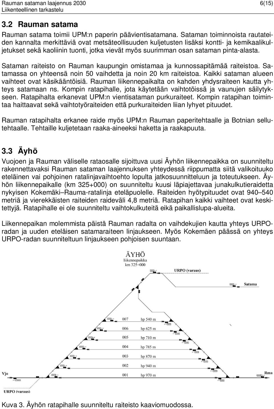 pinta-alasta. Sataman raiteisto on Rauman kaupungin omistamaa ja kunnossapitämää raiteistoa. Satamassa on yhteensä noin 50 vaihdetta ja noin 20 km raiteistoa.