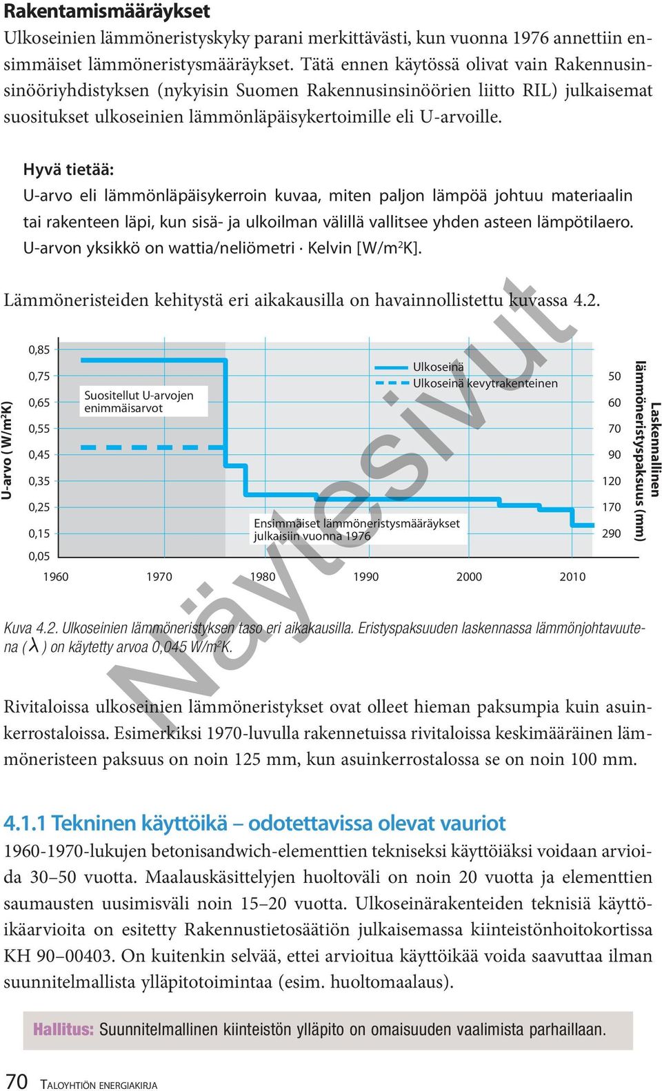 4,1 19 Hyvä tietää: U-arvo eli lämmönläpäisykerroin kuvaa, miten paljon lämpöä johtuu materiaalin tai rakenteen läpi, kun sisä- ja ulkoilman välillä vallitsee yhden asteen lämpötilaero.