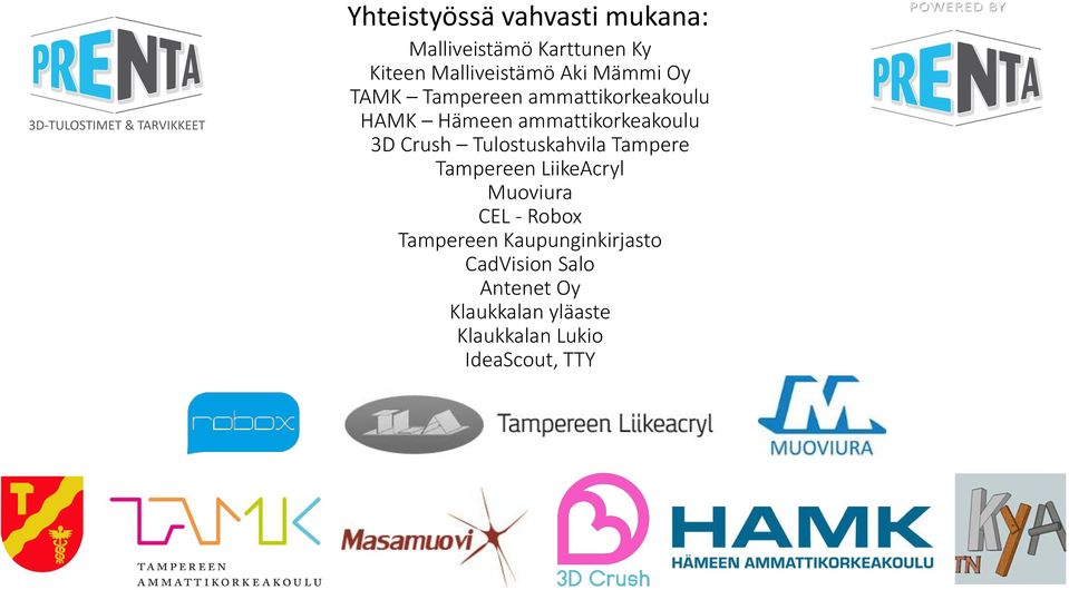 Tulostuskahvila Tampere Tampereen LiikeAcryl Muoviura CEL - Robox Tampereen