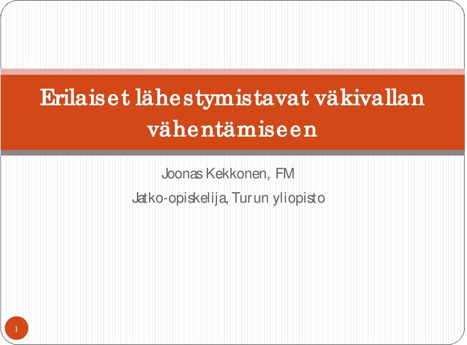 Joonas Kekkonen, FM