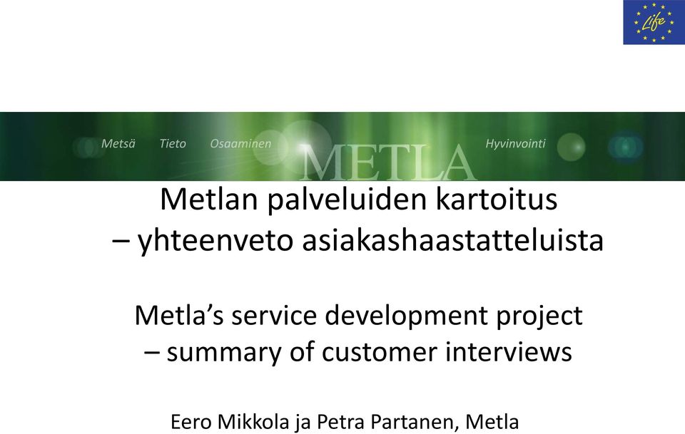 development project summary of customer