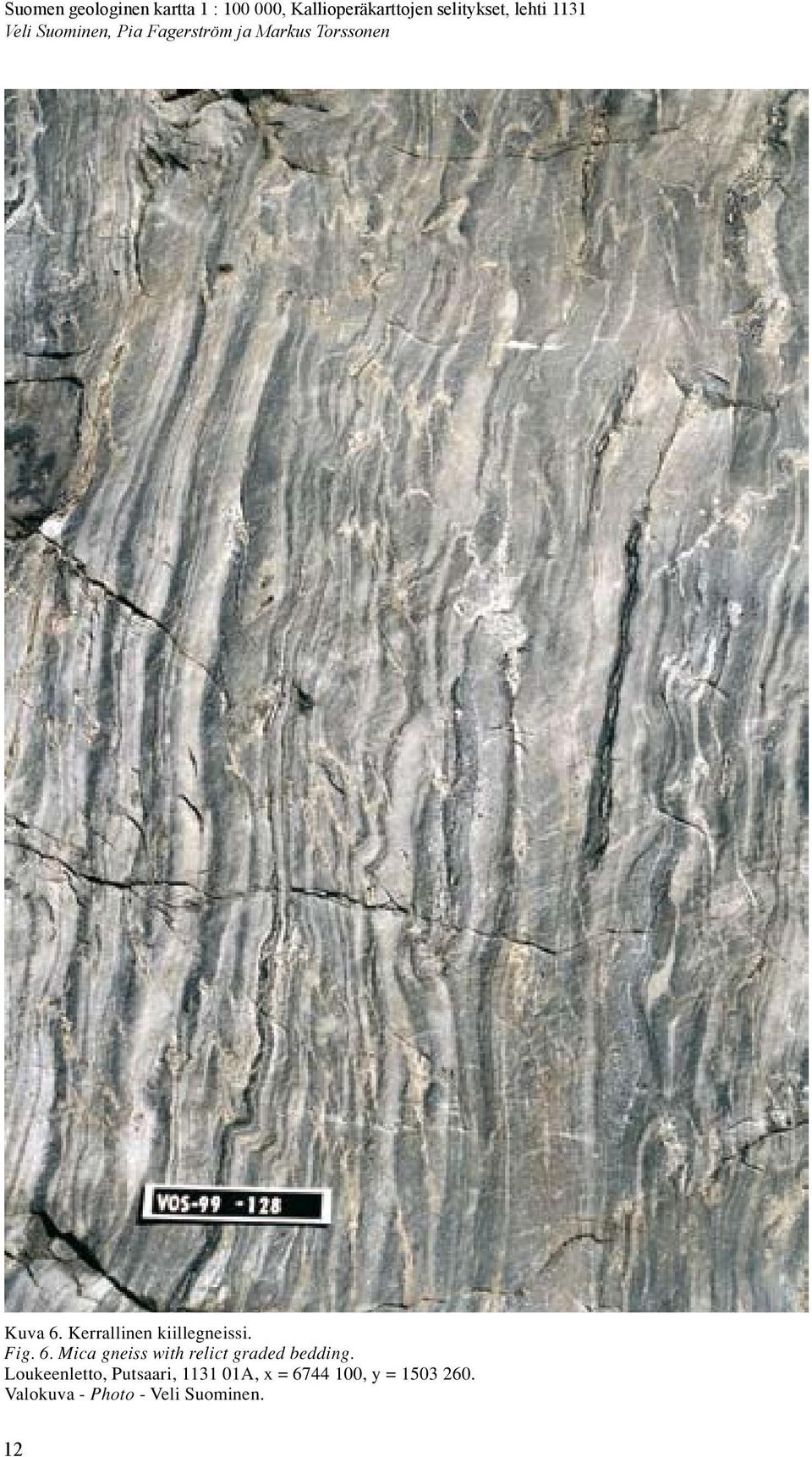 Mica gneiss with relict graded bedding.