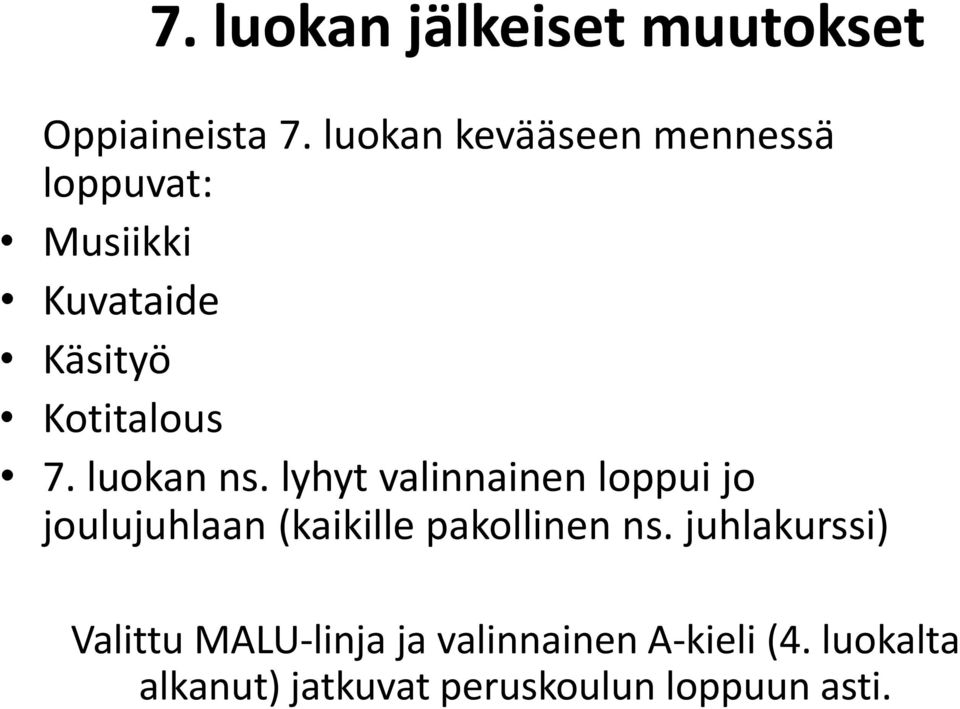 Kotitalous 7. luokan ns.