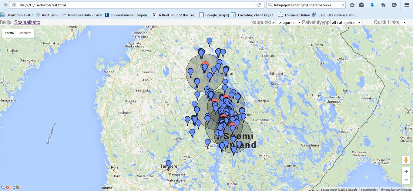 59 Kuva 32: Väkänen laitettuna nykyisten toimipisteiden piirtämiseen Kuva 33: Nykyiset