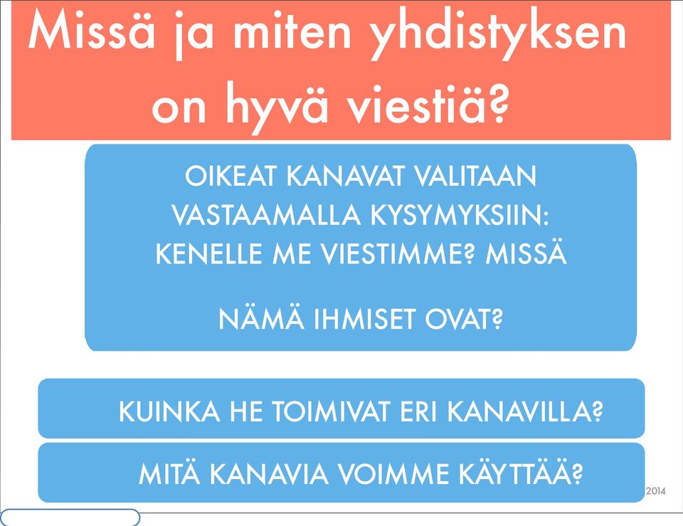 VIESTIMME? MISSÄ NÄMÄ IHMISET OVAT?