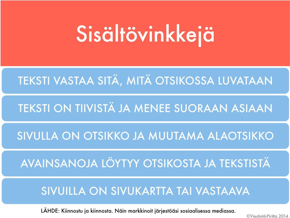 AVAINSANOJA LÖYTYY OTSIKOSTA JA TEKSTISTÄ SIVUILLA ON SIVUKARTTA TAI