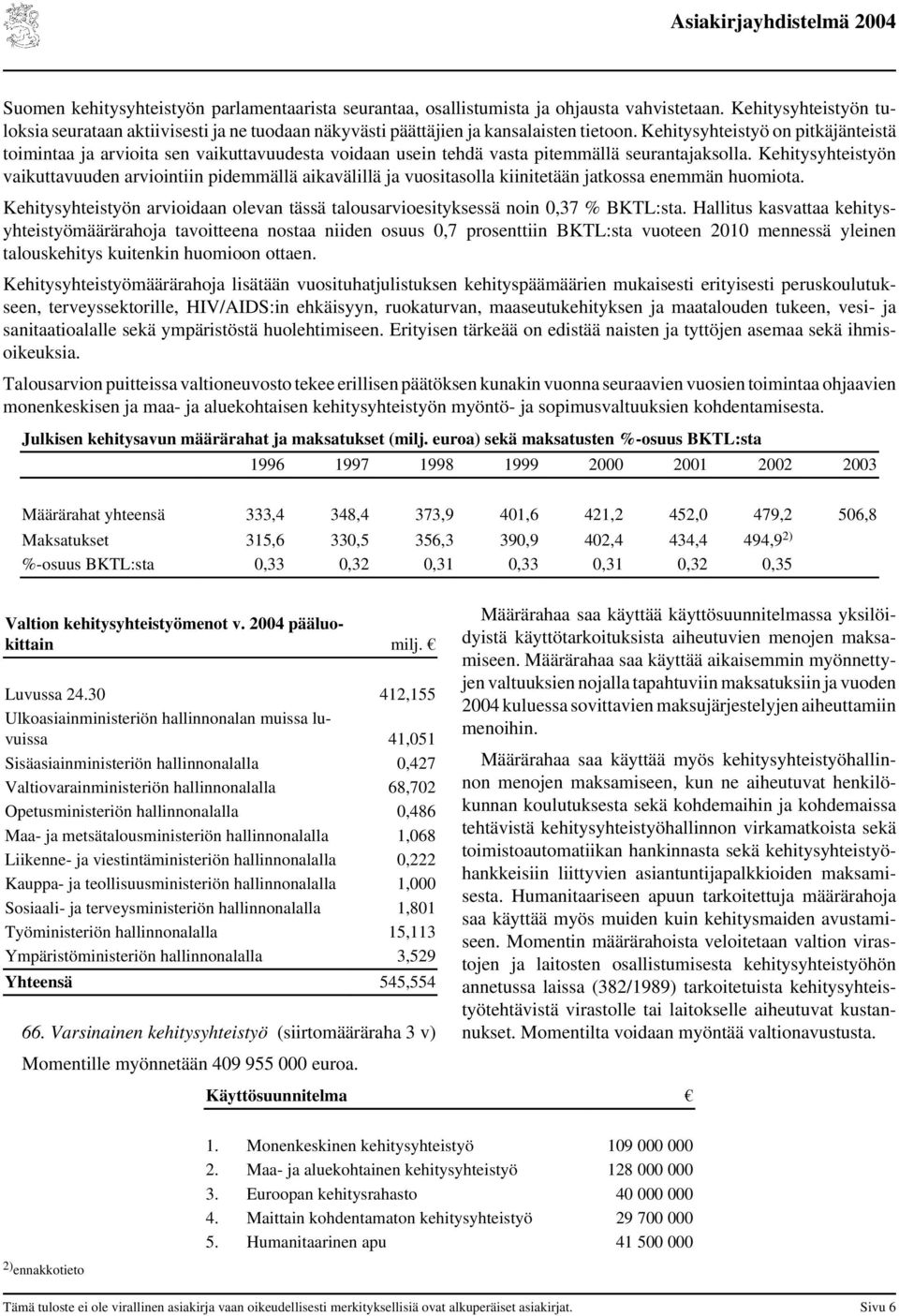 Kehitysyhteistyö on pitkäjänteistä toimintaa ja arvioita sen vaikuttavuudesta voidaan usein tehdä vasta pitemmällä seurantajaksolla.