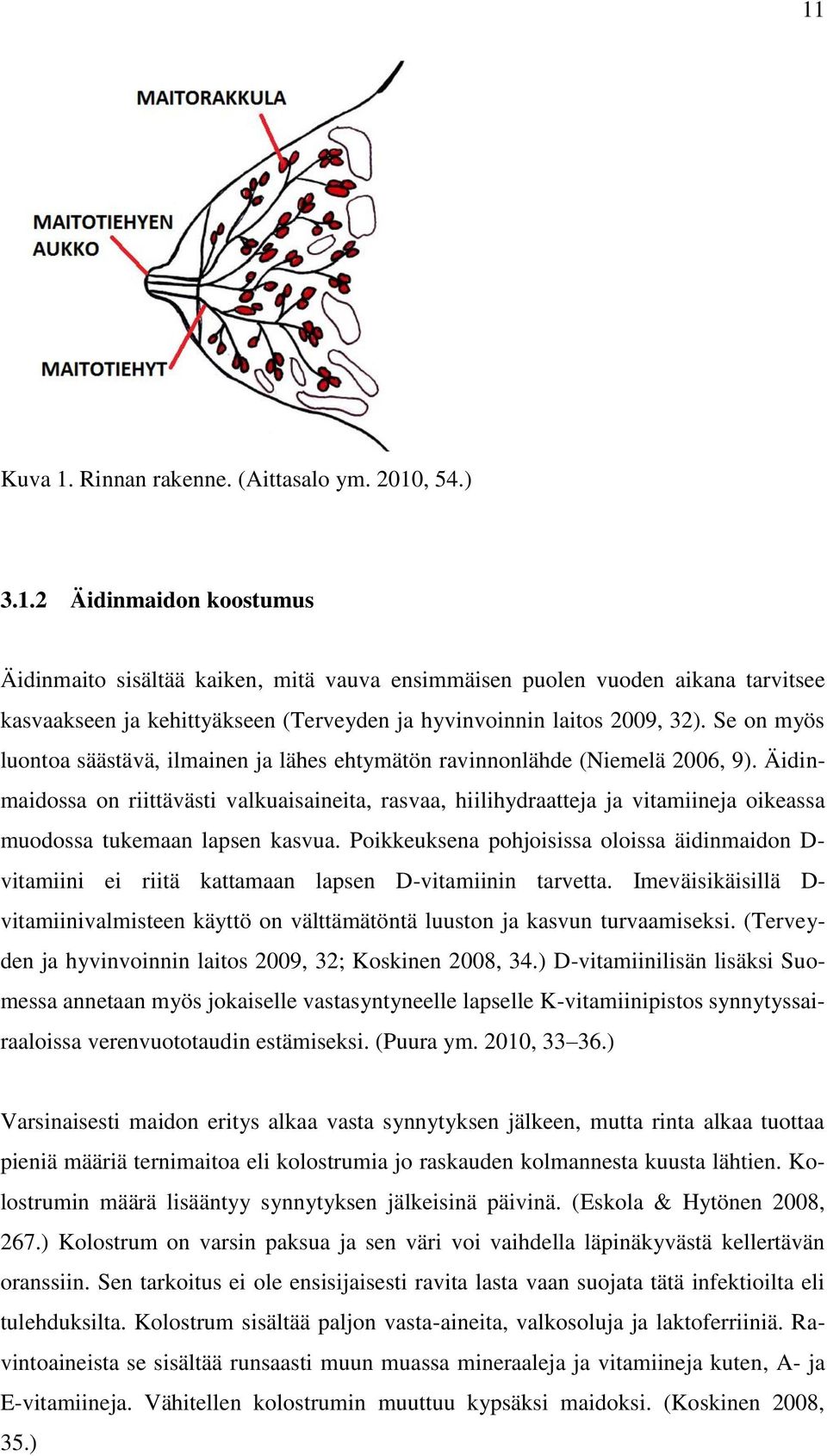 Äidinmaidossa on riittävästi valkuaisaineita, rasvaa, hiilihydraatteja ja vitamiineja oikeassa muodossa tukemaan lapsen kasvua.